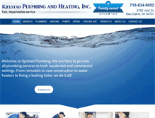 Tablet Screenshot of kjelstadplumbing.com